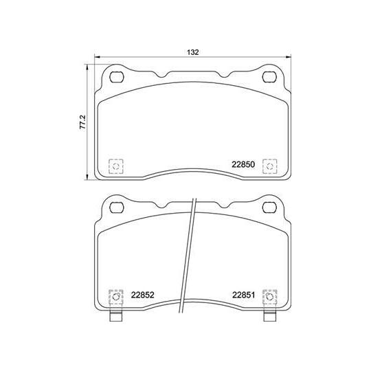 P 28 099 - Brake Pad Set, disc brake 