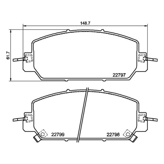 P 28 098 - Brake Pad Set, disc brake 