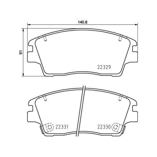 P 30 096 - Brake Pad Set, disc brake 