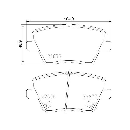 P 30 109 - Brake Pad Set, disc brake 