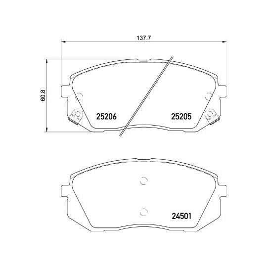 P 30 093 - Brake Pad Set, disc brake 