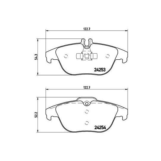 P 50 068X - Brake Pad Set, disc brake 