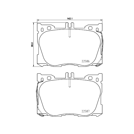 P 50 139 - Brake Pad Set, disc brake 