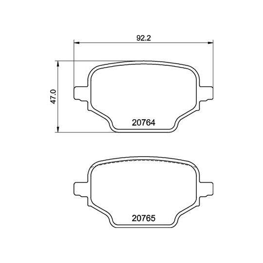 P 59 098 - Brake Pad Set, disc brake 