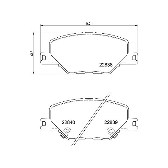 P 59 096 - Brake Pad Set, disc brake 