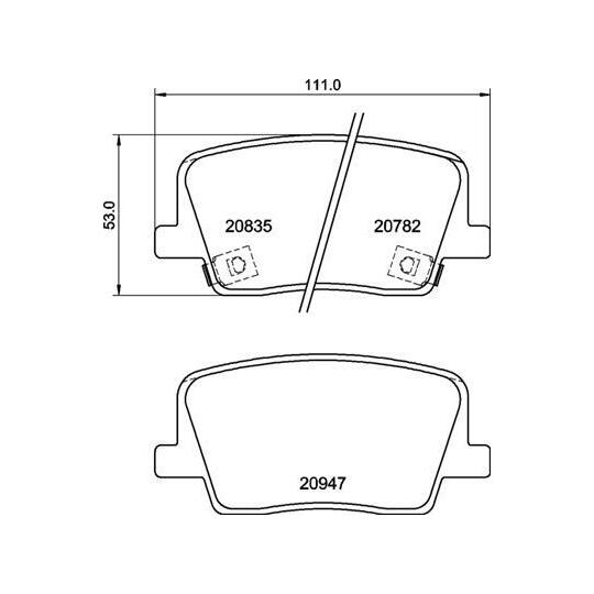 P 77 003 - Brake Pad Set, disc brake 