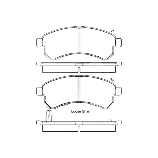 P 82 004 - Brake Pad Set, disc brake 