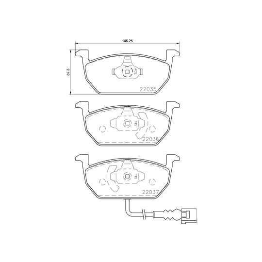 P 85 137X - Brake Pad Set, disc brake 