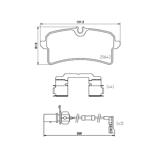 P 85 151 - Brake Pad Set, disc brake 