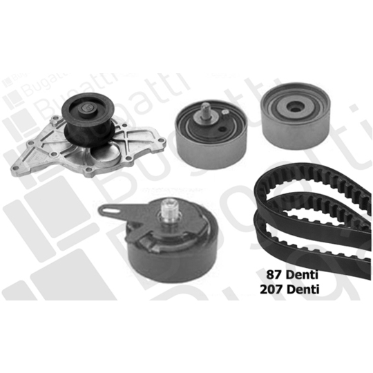 KBU5115A - Water Pump & Timing Belt Kit 