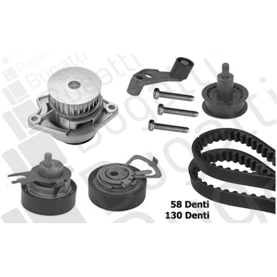 KBU8710A - Water Pump & Timing Belt Kit 