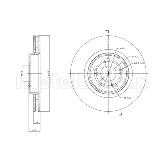 800-1829C - Brake Disc 