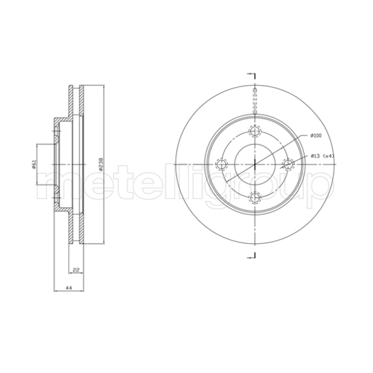 800-1808C - Brake Disc 