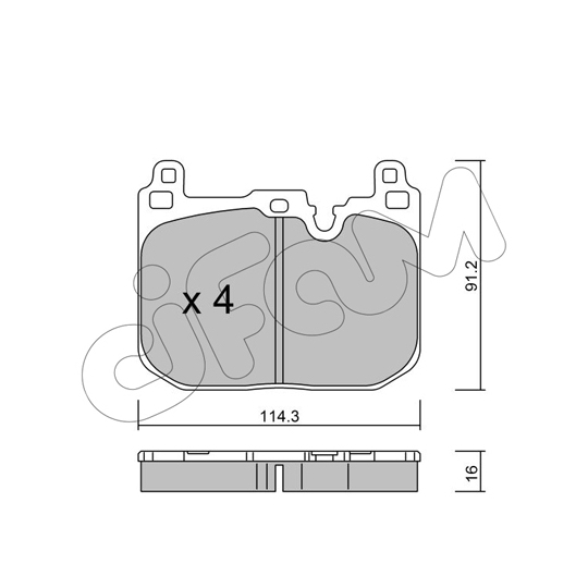 822-1015-2 - Brake Pad Set, disc brake 