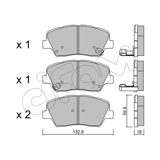 822-1026-0 - Piduriklotsi komplekt, ketaspidur 