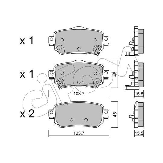 822-1011-0 - Brake Pad Set, disc brake 