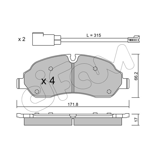 822-1032-0 - Brake Pad Set, disc brake 