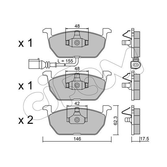 822-1028-0 - Brake Pad Set, disc brake 
