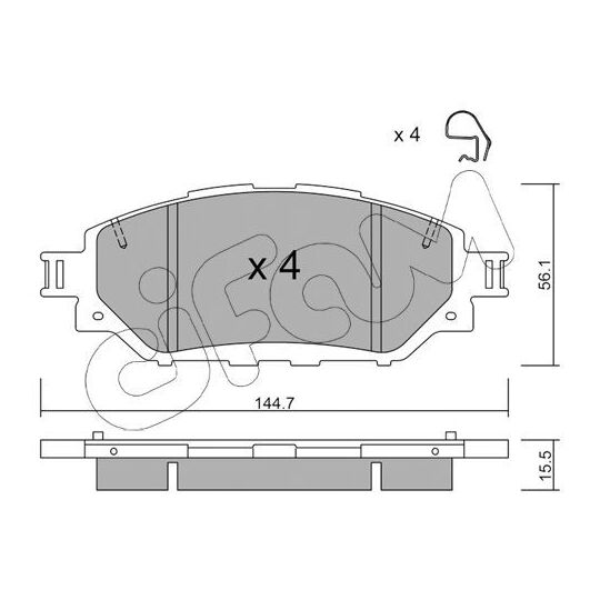 822-1090-0 - Brake Pad Set, disc brake 