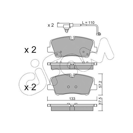 822-1095-1 - Brake Pad Set, disc brake 