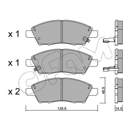 822-1079-0 - Brake Pad Set, disc brake 