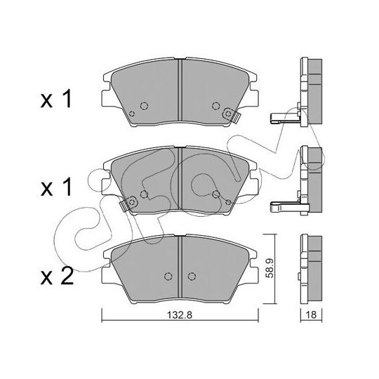 822-1098-0 - Brake Pad Set, disc brake 