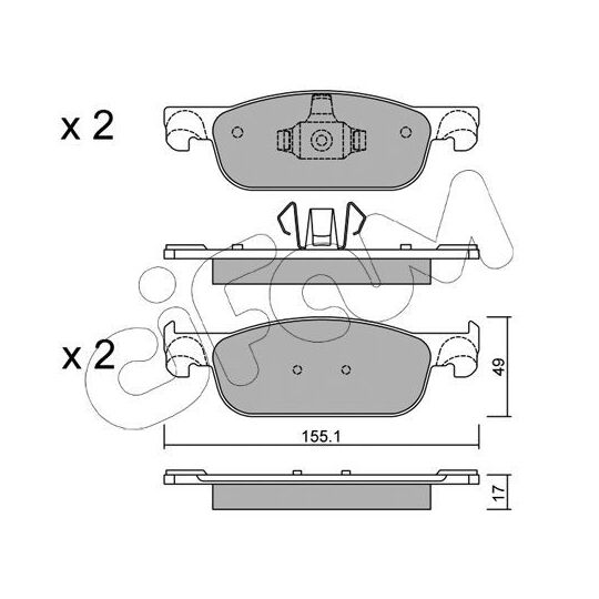 822-1109-0 - Brake Pad Set, disc brake 