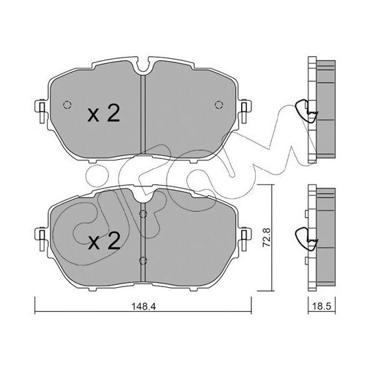 822-1105-0 - Brake Pad Set, disc brake 