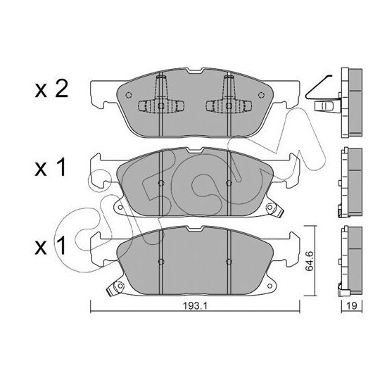 822-1117-0 - Brake Pad Set, disc brake 