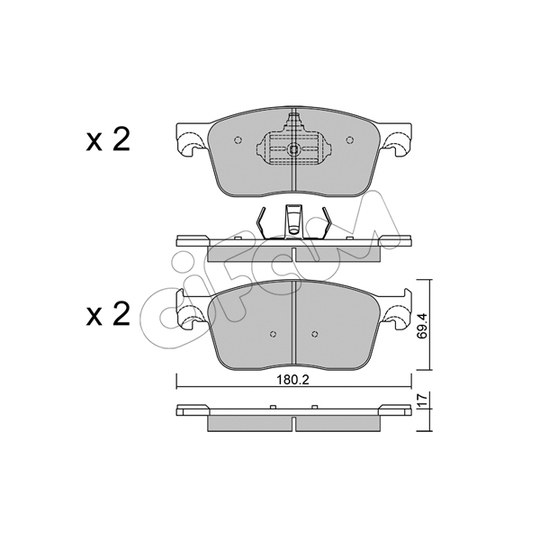 822-1107-0 - Brake Pad Set, disc brake 