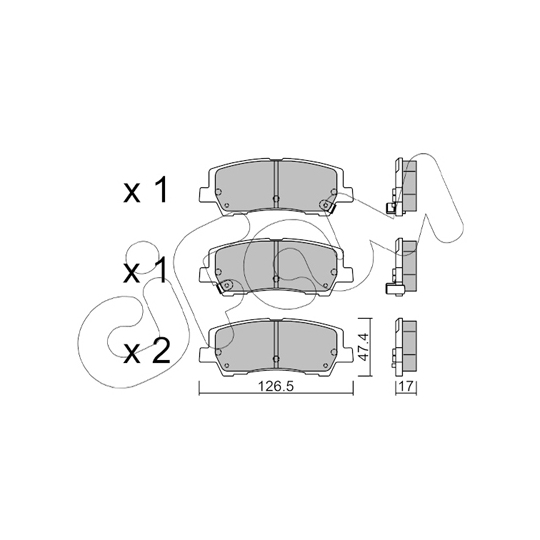 822-1184-0 - Brake Pad Set, disc brake 