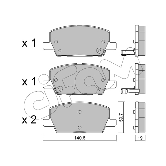 822-1212-0 - Brake Pad Set, disc brake 