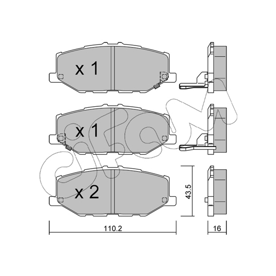 822-1215-0 - Brake Pad Set, disc brake 