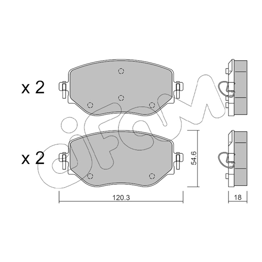 822-1225-0 - Brake Pad Set, disc brake 
