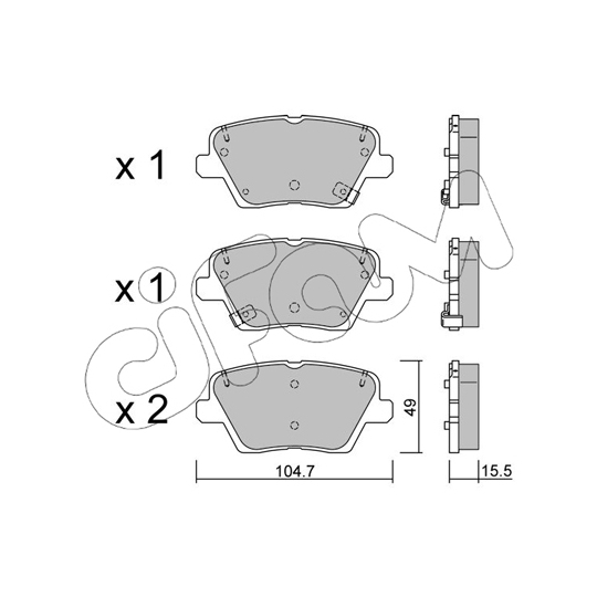 822-1243-0 - Brake Pad Set, disc brake 