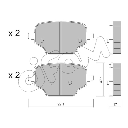 822-1245-0 - Brake Pad Set, disc brake 