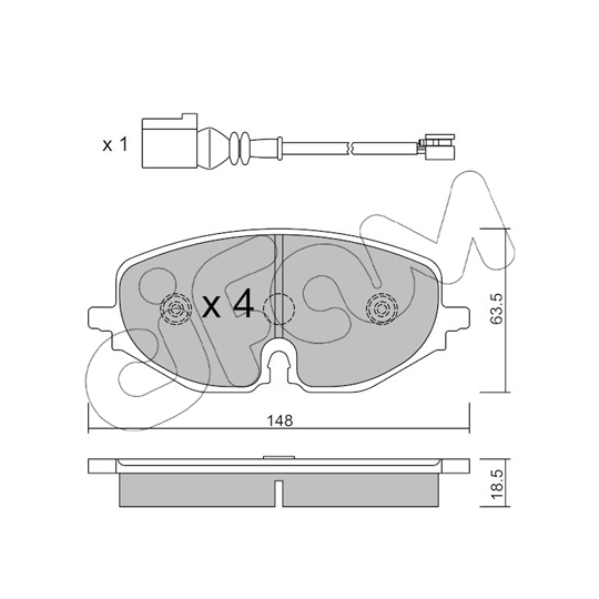 822-1280-0 - Brake Pad Set, disc brake 