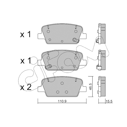 822-1283-0 - Brake Pad Set, disc brake 