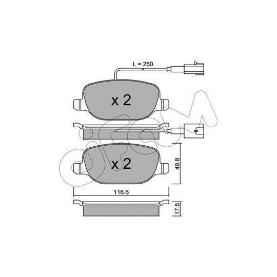 822-704-2 - Brake Pad Set, disc brake 