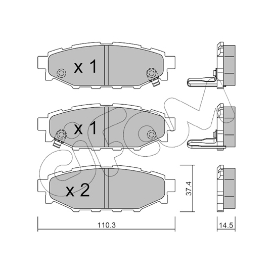 822-764-1 - Brake Pad Set, disc brake 