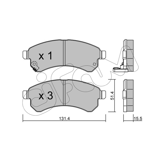 822-931-0 - Brake Pad Set, disc brake 