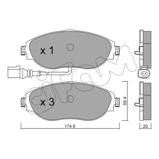 822-952-0 - Brake Pad Set, disc brake 
