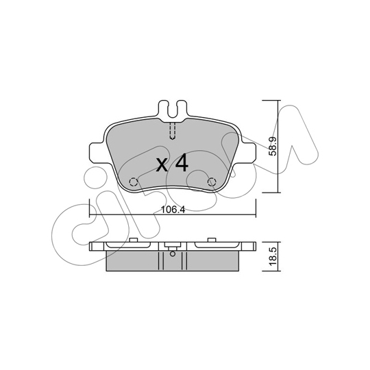 822-966-0 - Brake Pad Set, disc brake 