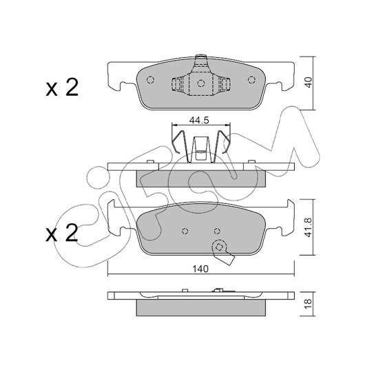 822-975-2 - Brake Pad Set, disc brake 