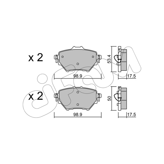 822-987-0 - Brake Pad Set, disc brake 