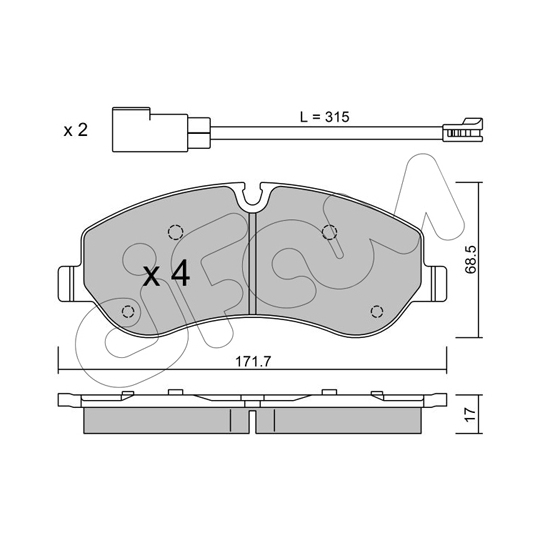 822-990-0 - Brake Pad Set, disc brake 