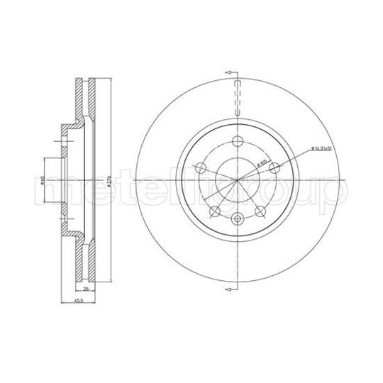 800-1001C - Bromsskiva 