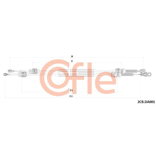 2CB.DA001 - Cable, manual transmission 