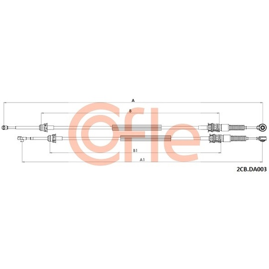 2CB.DA003 - Cable, manual transmission 