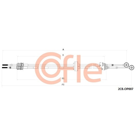 2CB.OP009 - Cable, manual transmission 